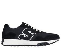 Skechers Men's Upper Cut Neo Jogger - Lantis Sneaker in Black, Size 10 | Leather/Textile/Synthetic