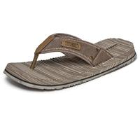 Skechers Men's USA Quill - Sea Side Canvas Thong Sandal, Brown, 41 EU