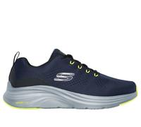 Skechers Men's Vapor Foam Sneaker in Navy Blue/Lime, Size 8 | Textile/Synthetic, Vegan, Machine Washable