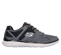 Skechers Men's Verse - Flash Point Sneaker in Charcoal/Orange, Size 10 | Leather/Textile/Synthetic