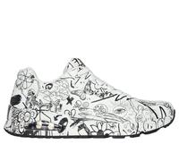 Skechers Men's Vexx: Uno - Process Sketch Sneaker in White/Black, Size 6 | Synthetic/Textile