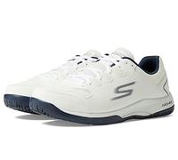 Skechers Men's Viper Court Pickleball Trainers, White Synthetic/Mesh/Navy Trim, 7 UK