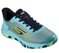 Skechers Men's Viper Court Pro 2.0 Pickleball-Shoes, Aqua Syntehtic/Textile/Multi Trim, 10 UK