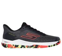 Skechers Men's Viper Court PRO 2.0 Sneaker, Black Synthetic/Textile/Multi Trim, 8.5 UK
