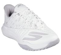 Skechers Men's Viper Court Rally Pickleball-Shoes, White Leather/Mesh/Trim, 11 UK