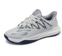 Skechers Men's Viper Court Rally Pickleball Sneaker, Grey/Navy, 9.5
