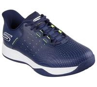 Skechers Men's Viper Court Reload Trainers, Navy Synthetic Textile Yellow Trim, 9.5 UK