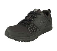Skechers Men's Escape Plan Trainers, Black Black Leather Mesh Trim Bbk, 7 UK