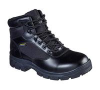 Skechers Men's Wascana Benen Industrial Boot, Black Leather W Textile, 5.5 UK