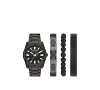 Skechers Men's Watch & Bracelet Gift Set Quartz Watch, Black