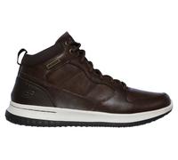 Skechers Men's Waterproof: Delson - Selecto Sneaker in Chocolate, Size 9.5 | Leather/Synthetic/Textile