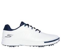 Skechers Men's Waterproof: GO GOLF Tempo Golf Shoes in White/Navy Blue, Size 10 | Synthetic/Textile