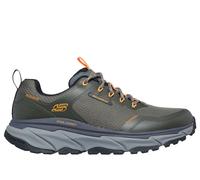Skechers Men's Waterproof Relaxed Fit: D'Lux Journey - Slate Peak Sneaker in Green, Size 7.5 | Synthetic/Textile, Vegan