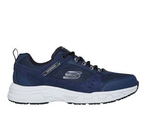 Skechers Men's Waterproof Relaxed Fit: Oak Canyon - Rydell Sneaker in Navy Blue, Size 13 | Leather/Synthetic/Textile