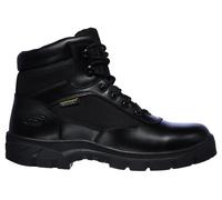 Skechers Men's Waterproof Work Relaxed Fit: Wascana - Benen WP Tactical Boots in Black, Size 7.5 | Leather/Textile/Synthetic