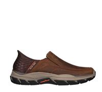 Skechers Men's Wide Fit Respected Elgin Slip-Ins Shoe BROWN 8 MENS