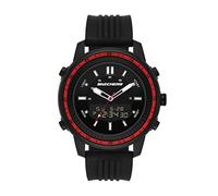 Skechers Men's Wilkie Quartz Watch with Silicone Strap, Black, 24 (Model: SR5154)