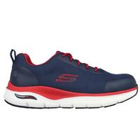 Skechers Men's Work: Arch Fit SR - Ringstap Sneaker in Navy Blue/Red, Size 7 | Textile/Synthetic