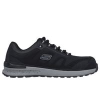 Skechers Men's Work: Bulklin - Bragoo Sneaker in Black, Size 9.5 | Synthetic/Textile