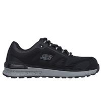 Skechers Men's Work: Bulklin Sneaker in Black, Size 8 | Synthetic/Textile