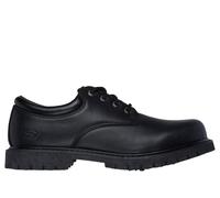 Skechers Men's Work: Cottonwood - Cantix Shoes in Black, Size 10.5 | Leather/Synthetic