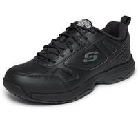 Skechers Men's Work Relaxed Fit Dighton Slip Resistant Trainers, Black, US 8 W, Black Synthetic Leather, 7 UK