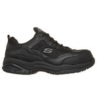 Skechers Men's Work Relaxed Fit: Soft Stride - Grinnell Sneaker in Black, Size 7.5 | Leather/Textile/Synthetic