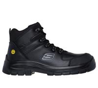 Skechers Men's Work: Trophus - Kilram Boots in Black, Size 9.5 | Leather/Textile
