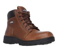 Skechers Mens Workshire Relaxed Fit Laced Safety Ankle Boots - Brown - Size UK 9.5