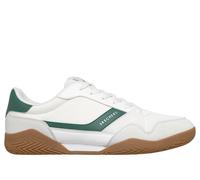 Skechers Men's Zinger Evo - Debut Brace Sneaker in White/Green, Size 10.5 | Synthetic/Leather/Textile