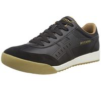 Skechers Men's 237350 BLK Sneaker, Black Leather/Black Trim, 8 UK