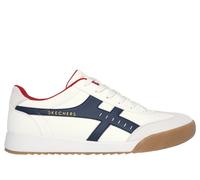 Skechers Men's Zinger - Manzanilla Totale Sneaker in White/Navy Blue, Size 9 | Synthetic/Leather/Synthetic