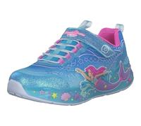 Skechers Mermaid Dreams Sneaker, Blue Sparkle Mesh/Multi Trim, 12 UK Child