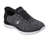 Skechers Mesh Bungee Slip On W Memory Foam Low Top Trainers Black/White 2 UK