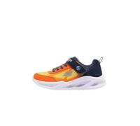 Skechers Meteor-Lights-krendo Sneaker, Navy Orange, 1.5 UK Child
