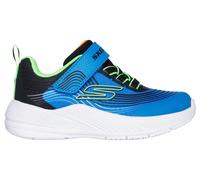 Skechers Boys Microspec Advance Sneaker, Black Lime, 4 UK Child