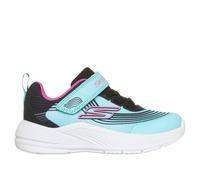 Skechers Microspec Advance Sneaker in Aqua/Purple, Size 8 | Textile/Synthetic, Machine Washable