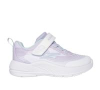 Skechers Microspec Advance Sneaker in White/Lavender/Mint, Size 7 | Textile/Synthetic, Machine Washable