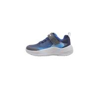 Skechers Microspec Advance Sneaker, Navy & Blue Textile/Navy Synthetic/Charco, 10 UK Child