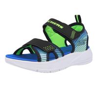 Skechers Microspec Black Lime Sport Sandals Kids