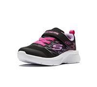 Skechers Microspec Bold Delight Sneaker, Black Mesh/Purple Trim, 1.5 UK Child