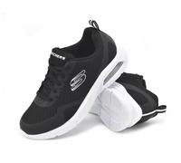 Skechers Microspec Max Boys Trainers Black/White Size UK 3 Air Cushioned Comfort