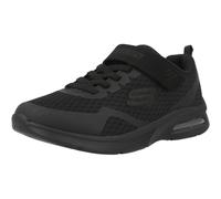 Skechers Microspec Max Torvix Black Shoes Lightweight Breathable Kids Slip-On