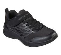 Skechers Boys Microspec Texlor Sneaker, Black Textile Trim, 12 UK