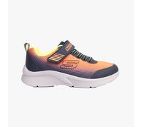 Skechers MICROSPEC ZORVA Boys Touch Fasten Trainers-Orange/Navy