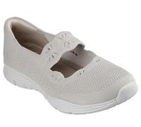 Women's Skechers Seager Cute N' Coy Textile Women's Natural Trainers - Cream - Size: 6