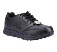 Skechers Men's Nampa Casual Shoes, Black Synthetic/Pu, 12 UK