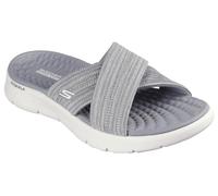 Skechers O-T-G Womens GO Walk Flex Sandal Impressed, Grey Textile, 4 UK