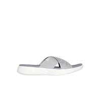 Skechers Women's On-the-go 600 - Glistening Slide Sandal,Silver Textile,6 UK