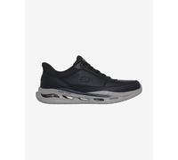 Skechers Men's Slip-ins: Arch Fit Orvan - Moxley Sneaker in Black, Size 6.5 | Leather/Synthetic/Textile